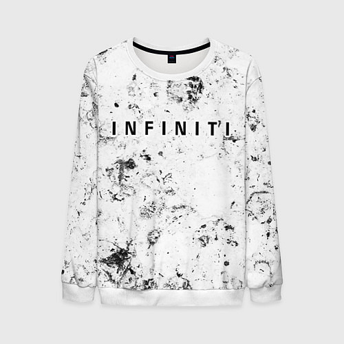 Мужской свитшот Infiniti dirty ice / 3D-Белый – фото 1