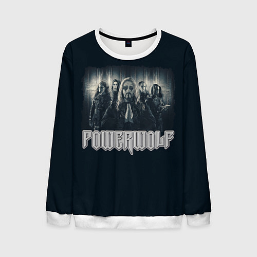 Мужской свитшот Powerwolf band grey / 3D-Белый – фото 1