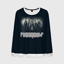 Свитшот мужской Powerwolf band grey, цвет: 3D-белый
