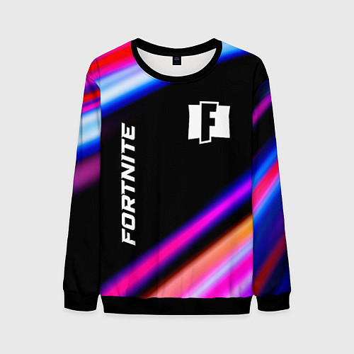 Мужской свитшот Fortnite speed game lights / 3D-Черный – фото 1