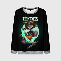 Свитшот мужской Нимфа Melinoe Hades 2, цвет: 3D-меланж