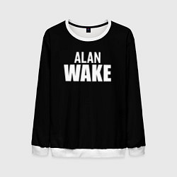 Свитшот мужской Alan Wake white logo, цвет: 3D-белый