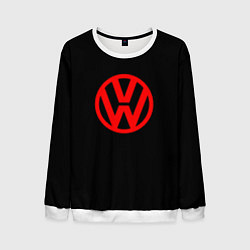 Свитшот мужской Volkswagen red logo, цвет: 3D-белый
