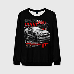 Свитшот мужской Skyline gtr34, цвет: 3D-черный