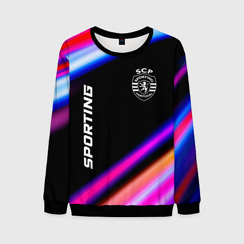 Мужской свитшот Sporting speed game lights / 3D-Черный – фото 1