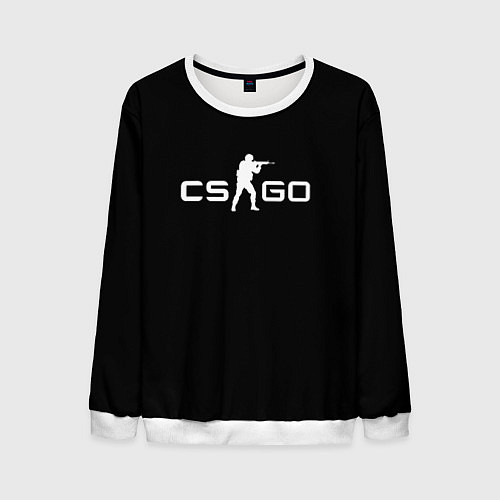 Мужской свитшот Counter strike logo / 3D-Белый – фото 1