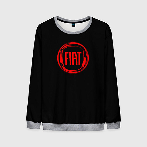 Мужской свитшот FIAT logo red / 3D-Меланж – фото 1