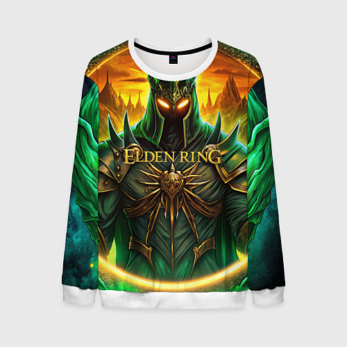 Мужской свитшот Elden Ring black knight / 3D-Белый – фото 1