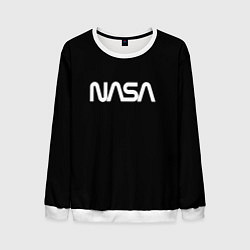 Свитшот мужской Nasa white logo, цвет: 3D-белый