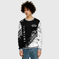 Свитшот мужской Инфинити: следы от шин, цвет: 3D-меланж — фото 2