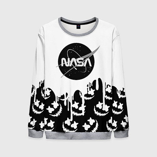 Мужской свитшот Marshmello x Nasa / 3D-Меланж – фото 1