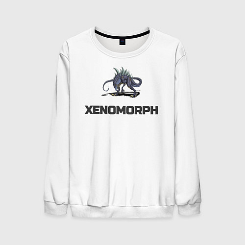 Мужской свитшот Чужой xenomorph / 3D-Белый – фото 1