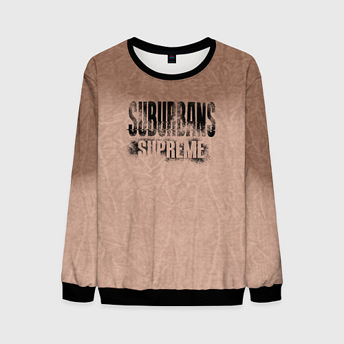 Мужской свитшот Suburbans supreme: beige / 3D-Черный – фото 1