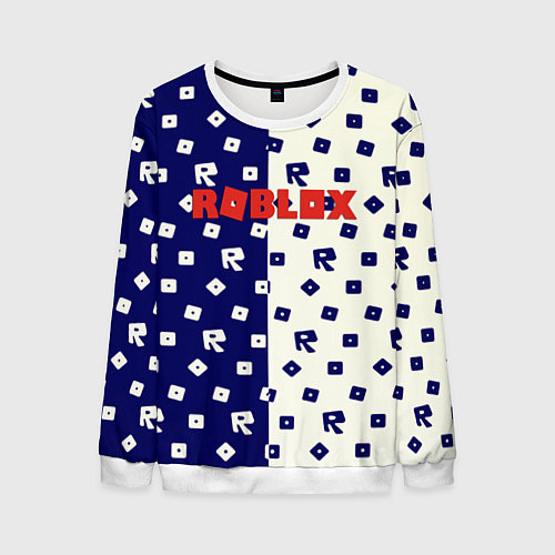 Мужской свитшот Roblox pattern / 3D-Белый – фото 1