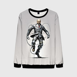 Свитшот мужской Танцующий кибер Ленин - нейросеть, цвет: 3D-черный