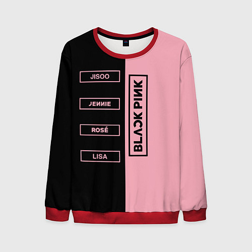 Мужской свитшот Blackpink южнокорейская группа / 3D-Красный – фото 1