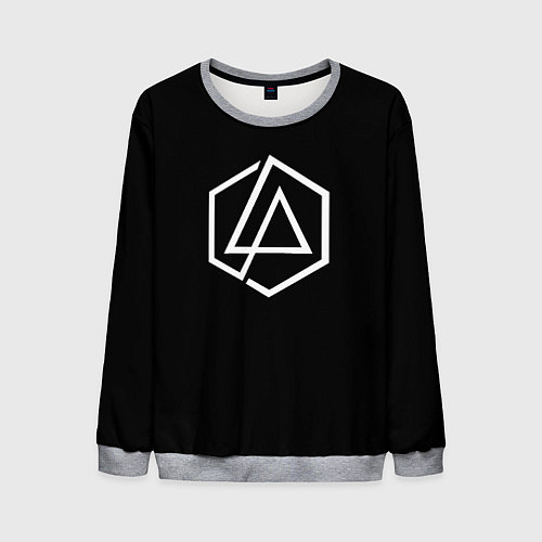 Мужской свитшот Linkin park logo white / 3D-Меланж – фото 1