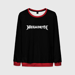 Свитшот мужской Megadeth logo white, цвет: 3D-красный