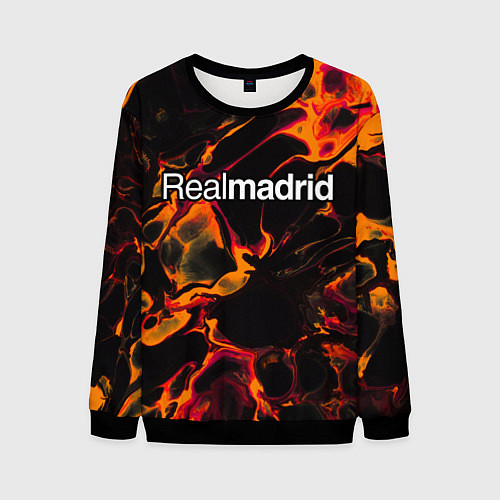 Мужской свитшот Real Madrid red lava / 3D-Черный – фото 1