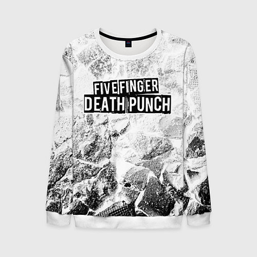 Мужской свитшот Five Finger Death Punch white graphite / 3D-Белый – фото 1