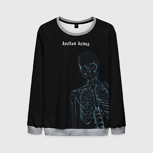Мужской свитшот Broken bones / 3D-Меланж – фото 1
