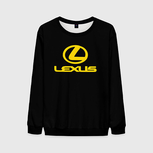 Мужской свитшот Lexus yellow logo / 3D-Черный – фото 1