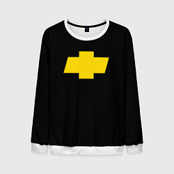 Свитшот мужской Chevrolet yellow, цвет: 3D-белый