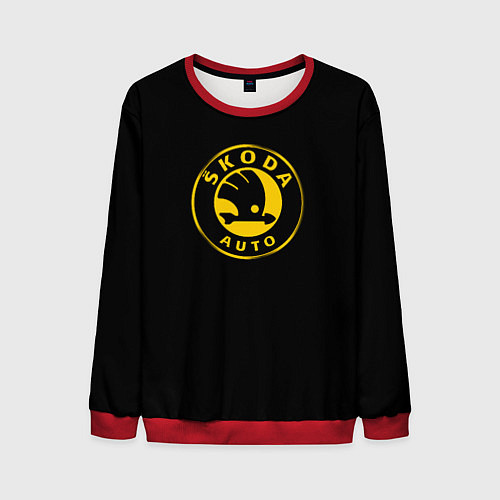 Мужской свитшот Skoda yellow / 3D-Красный – фото 1