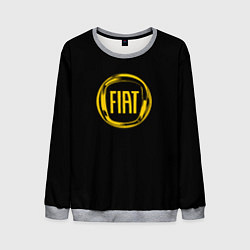 Свитшот мужской FIAT logo yelow, цвет: 3D-меланж