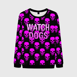 Свитшот мужской Watch dogs neon skull, цвет: 3D-черный