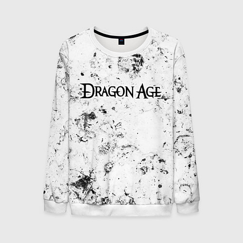 Мужской свитшот Dragon Age dirty ice / 3D-Белый – фото 1