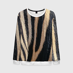 Свитшот мужской Мех зебры, цвет: 3D-белый