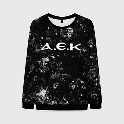 Свитшот мужской AEK Athens black ice, цвет: 3D-черный