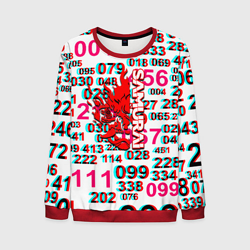 Мужской свитшот Samurai cyberpunk game / 3D-Красный – фото 1