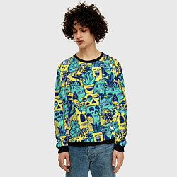 Свитшот мужской Монстры тропические, цвет: 3D-черный — фото 2