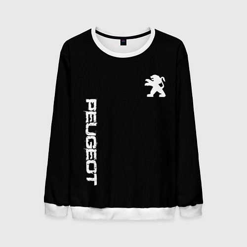 Мужской свитшот Peugeot logo white / 3D-Белый – фото 1