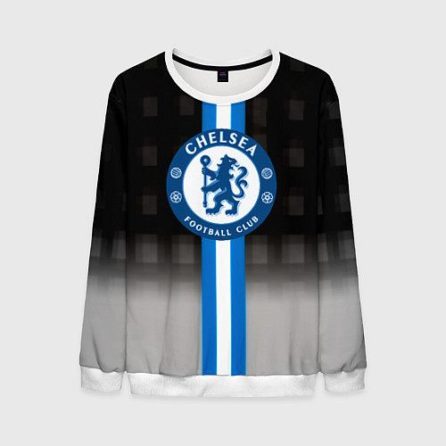 Мужской свитшот Chelsea fc sport geometry / 3D-Белый – фото 1