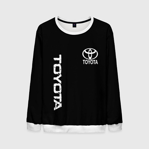 Мужской свитшот Toyota logo white steel / 3D-Белый – фото 1
