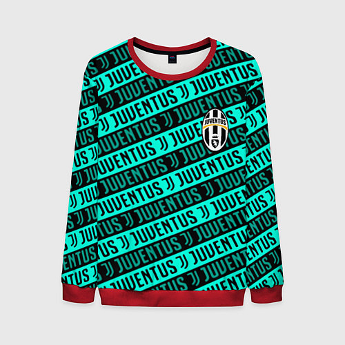 Мужской свитшот Juventus pattern logo steel / 3D-Красный – фото 1