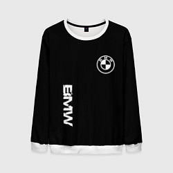 Свитшот мужской BMW logo white auto, цвет: 3D-белый
