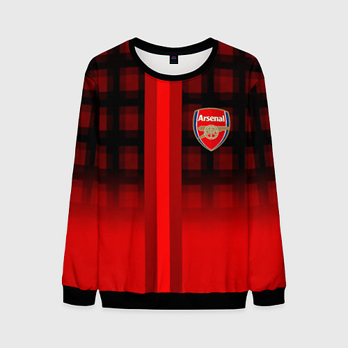 Мужской свитшот Arsenal fc sport geometry steel / 3D-Черный – фото 1