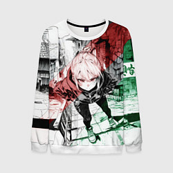 Мужской свитшот Пристально смотрящая девушка