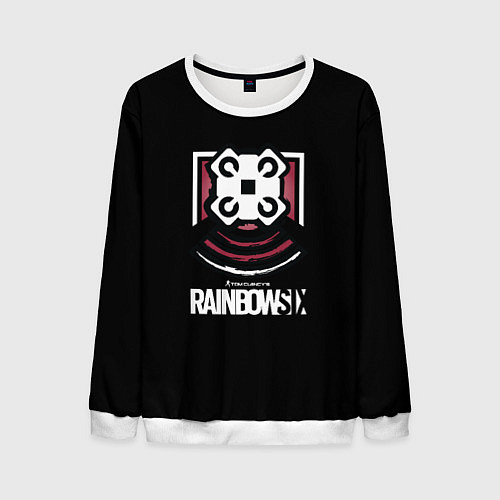 Мужской свитшот Радуга лого ачивки / 3D-Белый – фото 1
