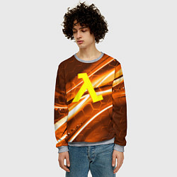 Свитшот мужской Half life valve steel, цвет: 3D-меланж — фото 2