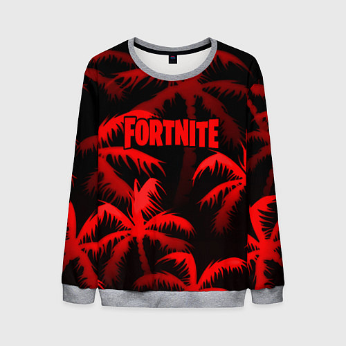 Мужской свитшот Fortnite tropic red / 3D-Меланж – фото 1