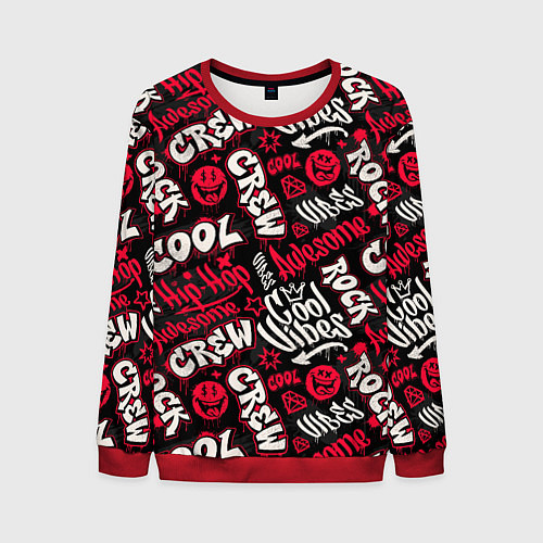 Мужской свитшот Крутая команда / 3D-Красный – фото 1