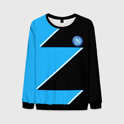 Мужской свитшот Napoli fc geometry blue / 3D-Черный – фото 1