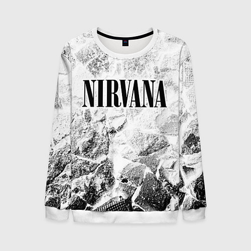 Мужской свитшот Nirvana white graphite / 3D-Белый – фото 1