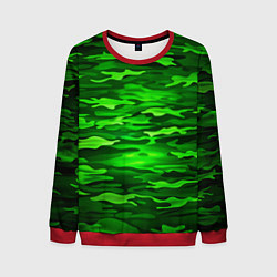 Мужской свитшот Зелёные водоросли-камуфляж