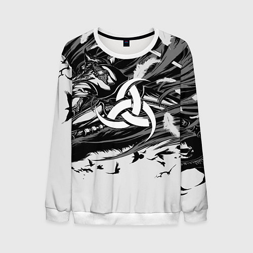 Мужской свитшот Русская община символика / 3D-Белый – фото 1